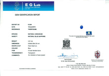 Load image into Gallery viewer, 2.91ct. Unheated EGL Certified Oval Blue Sapphire
