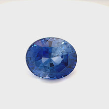 Load and play video in Gallery viewer, 3.24 ct.  EGL Certified Oval  Blue Sapphire