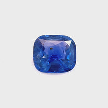 Load and play video in Gallery viewer, 0.99 ct. Unheated Cushion Blue Sapphire
