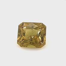 Load and play video in Gallery viewer, 3.56 ct. Radiant Cut Brownish Green Sapphire