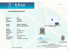 Load image into Gallery viewer, 1.97 ct. EGL Certified Unheated Oval Blue Sapphire