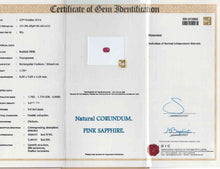 Load image into Gallery viewer, 1.78 ct. GIC Certified Cushion Pink Sapphire