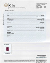 Load image into Gallery viewer, 1.43 ct. GIA Certified Oval Pink Sapphire