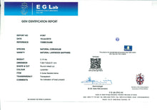 Load image into Gallery viewer, 2.14ct EGL Certified Round Unheated Lavender Sapphire Ring with Diamonds in 18K White Gold