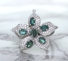 Load image into Gallery viewer, 2.01ctw Oval Alexandrite Ring with Diamond Accents in 18K White Gold