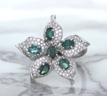 Load image into Gallery viewer, 2.01ctw Oval Alexandrite Ring with Diamond Accents in 18K White Gold