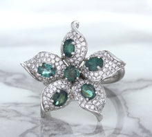 Load image into Gallery viewer, 2.01ctw Oval Alexandrite Ring with Diamond Accents in 18K White Gold