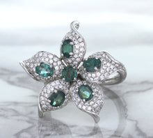 Load image into Gallery viewer, 2.01ctw Oval Alexandrite Ring with Diamond Accents in 18K White Gold