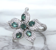 Load image into Gallery viewer, 2.01ctw Oval Alexandrite Ring with Diamond Accents in 18K White Gold