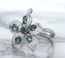 Load image into Gallery viewer, 2.01ctw Oval Alexandrite Ring with Diamond Accents in 18K White Gold