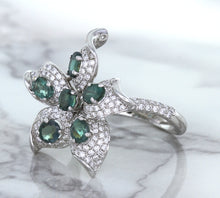 Load image into Gallery viewer, 2.01ctw Oval Alexandrite Ring with Diamond Accents in 18K White Gold