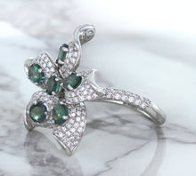 Load image into Gallery viewer, 2.01ctw Oval Alexandrite Ring with Diamond Accents in 18K White Gold