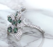 Load image into Gallery viewer, 2.01ctw Oval Alexandrite Ring with Diamond Accents in 18K White Gold