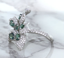 Load image into Gallery viewer, 2.01ctw Oval Alexandrite Ring with Diamond Accents in 18K White Gold