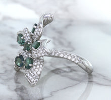 Load image into Gallery viewer, 2.01ctw Oval Alexandrite Ring with Diamond Accents in 18K White Gold