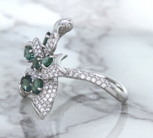 Load image into Gallery viewer, 2.01ctw Oval Alexandrite Ring with Diamond Accents in 18K White Gold