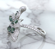 Load image into Gallery viewer, 2.01ctw Oval Alexandrite Ring with Diamond Accents in 18K White Gold