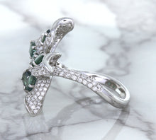 Load image into Gallery viewer, 2.01ctw Oval Alexandrite Ring with Diamond Accents in 18K White Gold