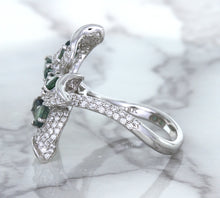 Load image into Gallery viewer, 2.01ctw Oval Alexandrite Ring with Diamond Accents in 18K White Gold