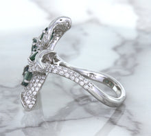 Load image into Gallery viewer, 2.01ctw Oval Alexandrite Ring with Diamond Accents in 18K White Gold