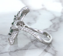 Load image into Gallery viewer, 2.01ctw Oval Alexandrite Ring with Diamond Accents in 18K White Gold