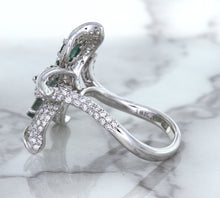 Load image into Gallery viewer, 2.01ctw Oval Alexandrite Ring with Diamond Accents in 18K White Gold