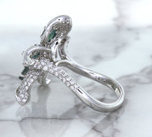 Load image into Gallery viewer, 2.01ctw Oval Alexandrite Ring with Diamond Accents in 18K White Gold