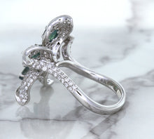 Load image into Gallery viewer, 2.01ctw Oval Alexandrite Ring with Diamond Accents in 18K White Gold