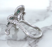 Load image into Gallery viewer, 2.01ctw Oval Alexandrite Ring with Diamond Accents in 18K White Gold