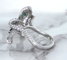 Load image into Gallery viewer, 2.01ctw Oval Alexandrite Ring with Diamond Accents in 18K White Gold