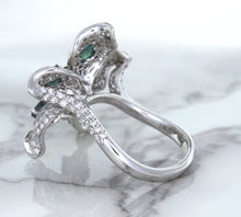 Load image into Gallery viewer, 2.01ctw Oval Alexandrite Ring with Diamond Accents in 18K White Gold