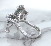 Load image into Gallery viewer, 2.01ctw Oval Alexandrite Ring with Diamond Accents in 18K White Gold