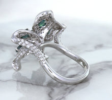 Load image into Gallery viewer, 2.01ctw Oval Alexandrite Ring with Diamond Accents in 18K White Gold