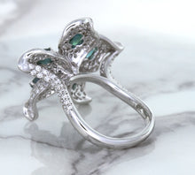 Load image into Gallery viewer, 2.01ctw Oval Alexandrite Ring with Diamond Accents in 18K White Gold