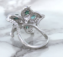 Load image into Gallery viewer, 2.01ctw Oval Alexandrite Ring with Diamond Accents in 18K White Gold