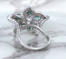 Load image into Gallery viewer, 2.01ctw Oval Alexandrite Ring with Diamond Accents in 18K White Gold