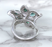 Load image into Gallery viewer, 2.01ctw Oval Alexandrite Ring with Diamond Accents in 18K White Gold