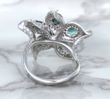 Load image into Gallery viewer, 2.01ctw Oval Alexandrite Ring with Diamond Accents in 18K White Gold