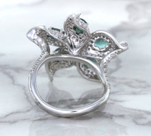 Load image into Gallery viewer, 2.01ctw Oval Alexandrite Ring with Diamond Accents in 18K White Gold