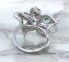 Load image into Gallery viewer, 2.01ctw Oval Alexandrite Ring with Diamond Accents in 18K White Gold