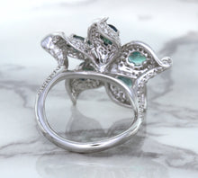 Load image into Gallery viewer, 2.01ctw Oval Alexandrite Ring with Diamond Accents in 18K White Gold