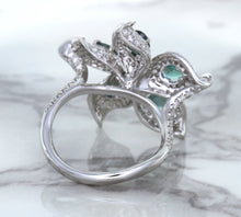 Load image into Gallery viewer, 2.01ctw Oval Alexandrite Ring with Diamond Accents in 18K White Gold