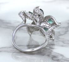 Load image into Gallery viewer, 2.01ctw Oval Alexandrite Ring with Diamond Accents in 18K White Gold