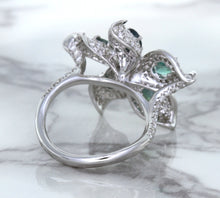 Load image into Gallery viewer, 2.01ctw Oval Alexandrite Ring with Diamond Accents in 18K White Gold