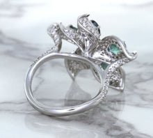 Load image into Gallery viewer, 2.01ctw Oval Alexandrite Ring with Diamond Accents in 18K White Gold