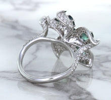 Load image into Gallery viewer, 2.01ctw Oval Alexandrite Ring with Diamond Accents in 18K White Gold