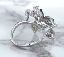 Load image into Gallery viewer, 2.01ctw Oval Alexandrite Ring with Diamond Accents in 18K White Gold