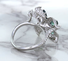 Load image into Gallery viewer, 2.01ctw Oval Alexandrite Ring with Diamond Accents in 18K White Gold