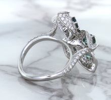 Load image into Gallery viewer, 2.01ctw Oval Alexandrite Ring with Diamond Accents in 18K White Gold