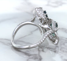 Load image into Gallery viewer, 2.01ctw Oval Alexandrite Ring with Diamond Accents in 18K White Gold